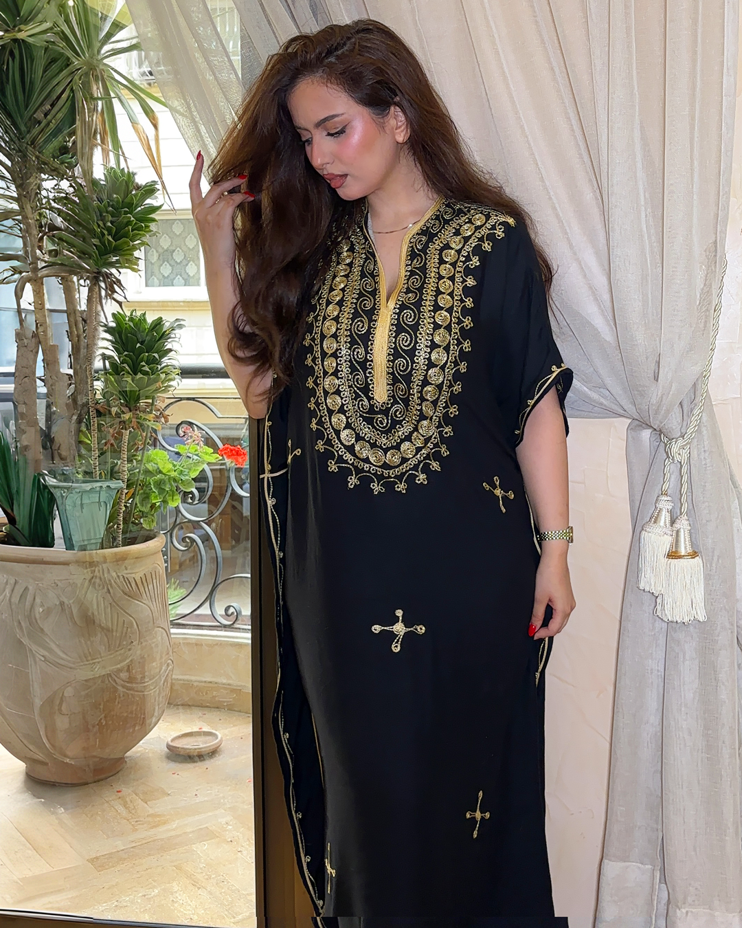 Gandoura – Robe Kaftan Oversize Brodée Berbère
