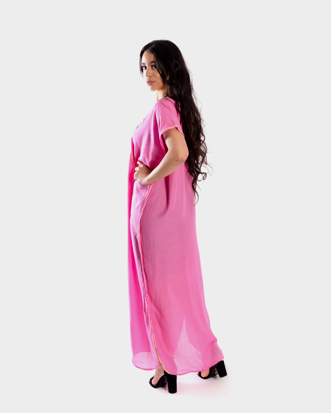 Gandoura – Moroccan Chic Dress Kaftan with Gold Embroidery