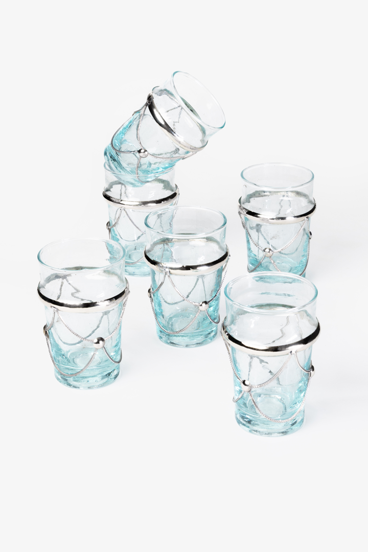 Aladin Set – 6 Glasses Silver Touch