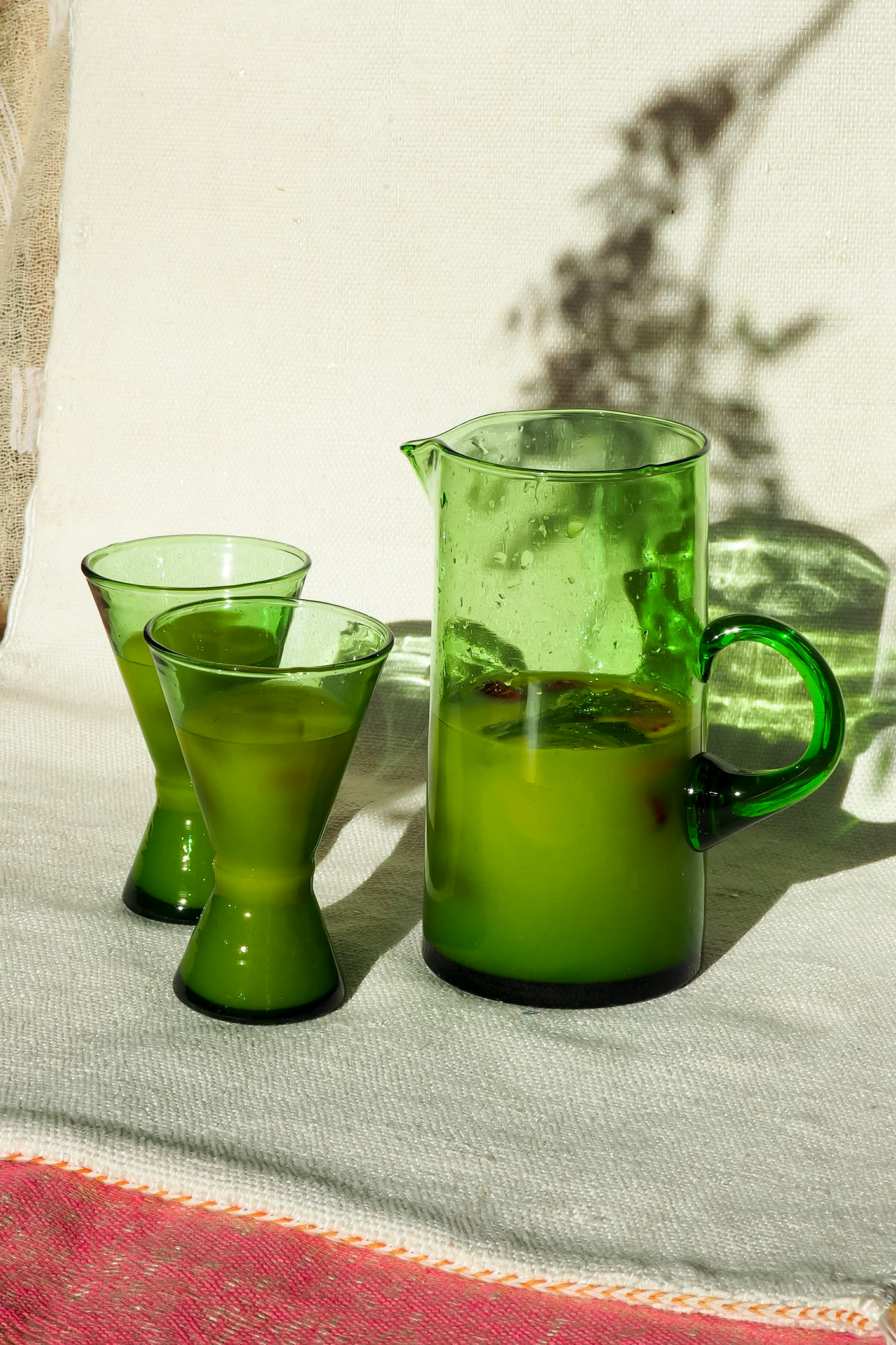 Yasmine Set – 6 Glasses Green Oasis