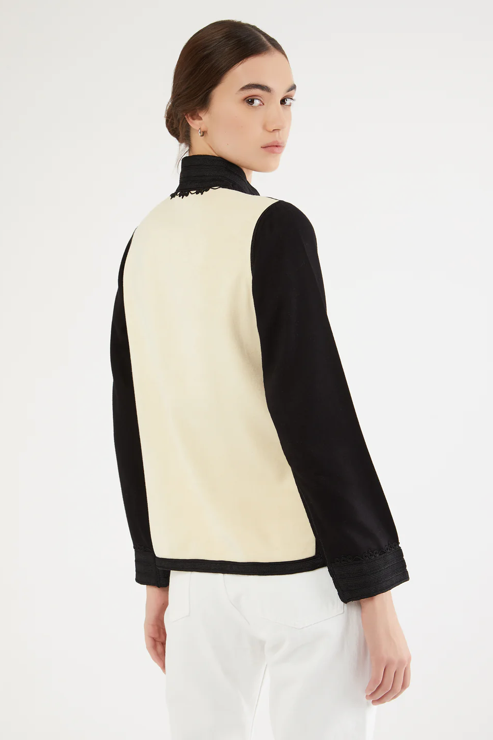 Velours Prune – Veste Bohème Courte