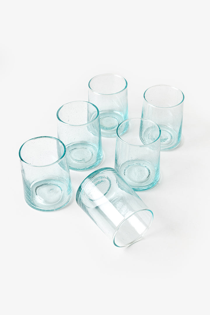 Talia – Set of 6 Clear Moroccan Glasses