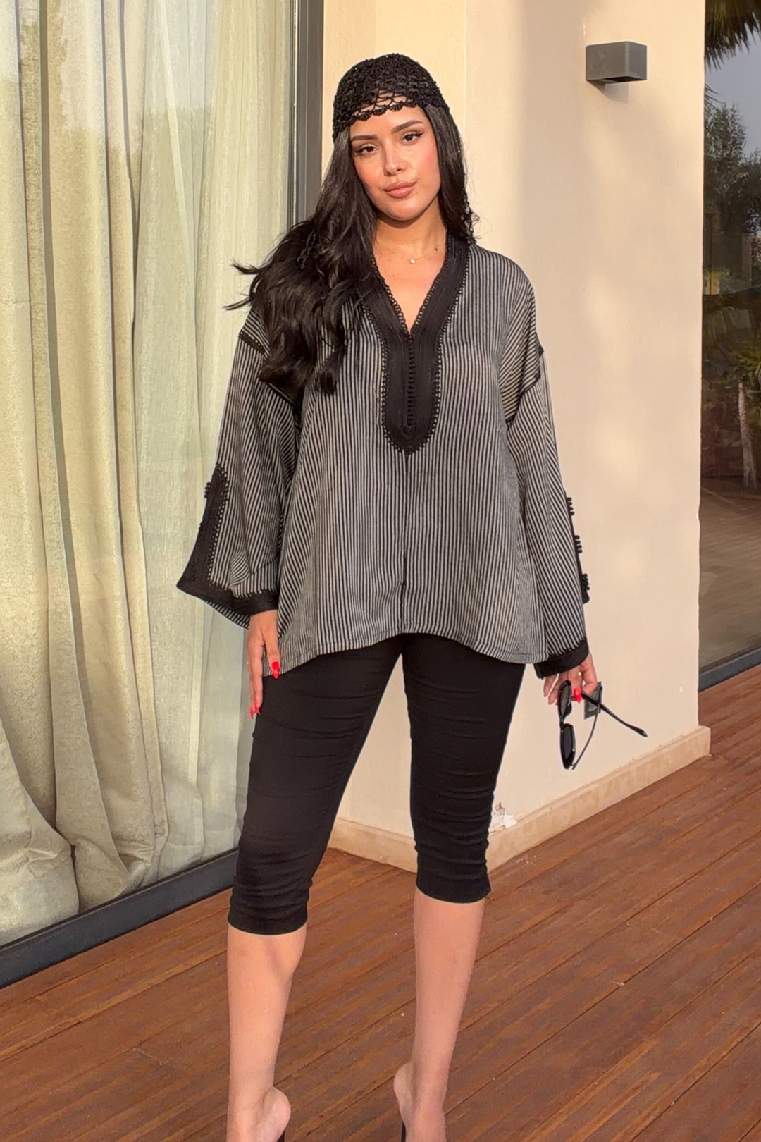 Nassiya – Tunique Marocaine en Coton-Lin