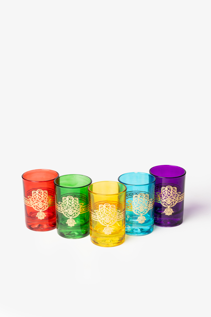 Fatima Set – 6 Multicolor Glasses