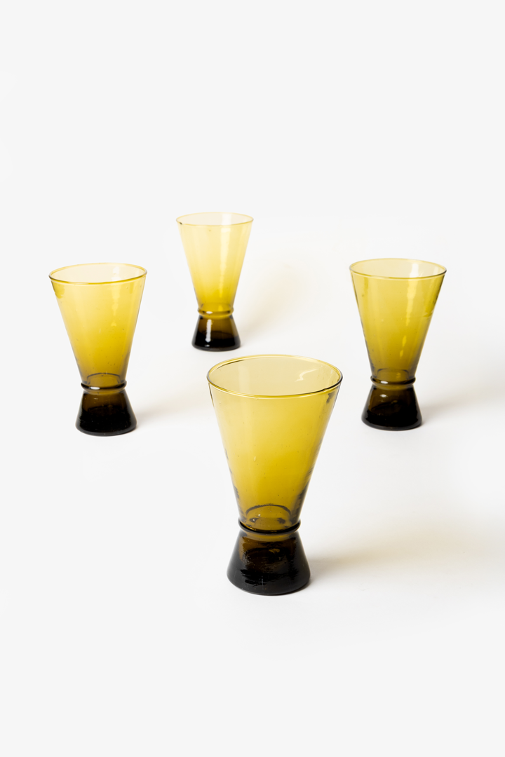 Yasmine Set – 6 Glasses Amber Flow