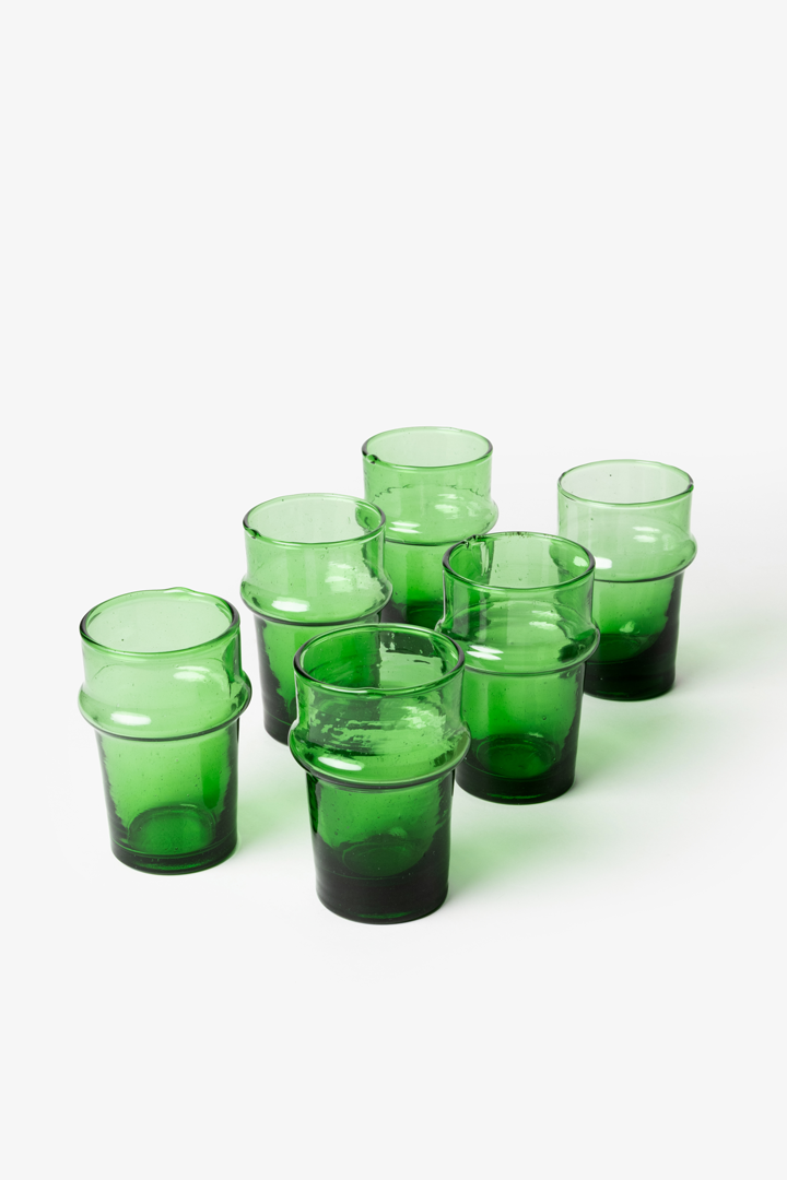 Beldi Set – 6 Glasses Green Heritage