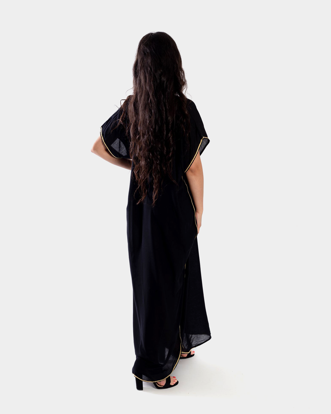 Gandoura – Moroccan Oriental Kaftan Dress with Gold Embroidery