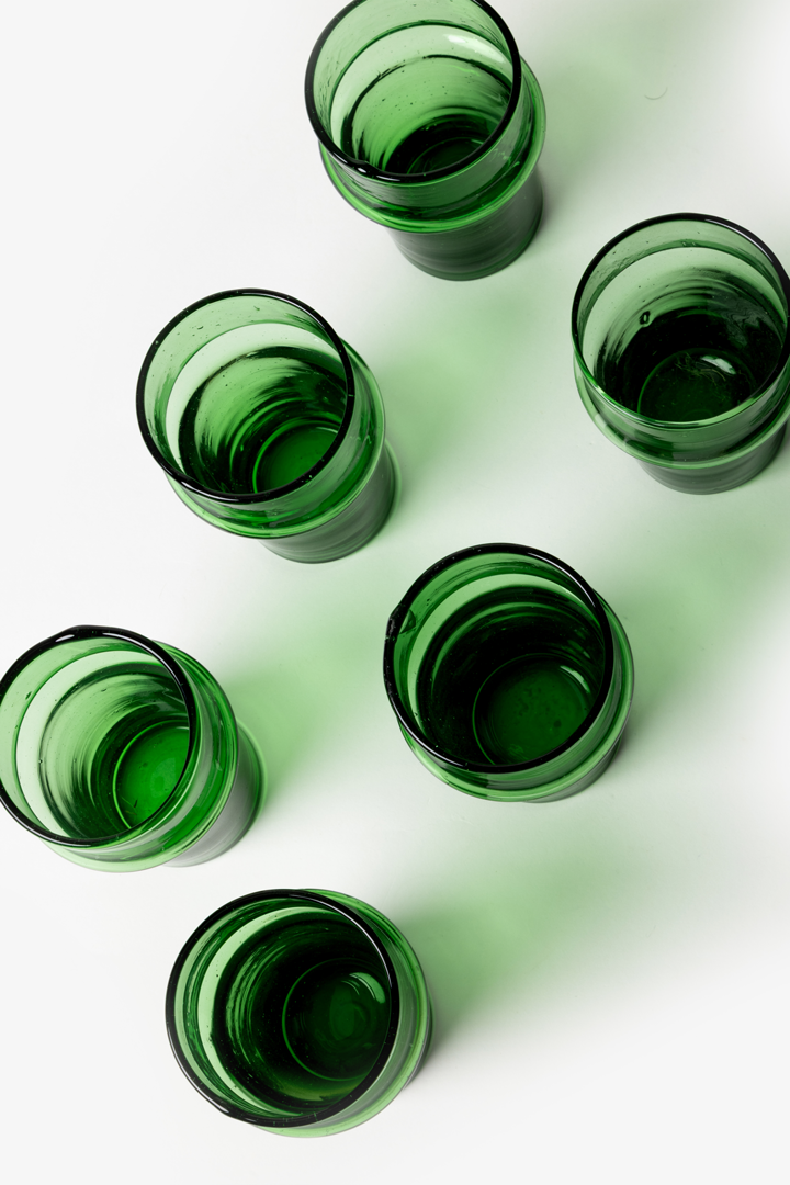 Beldi Set – 6 Glasses Green Heritage