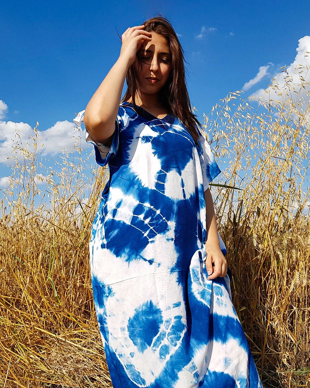 Gandoura – Berber Oversized Blue Summer Dress