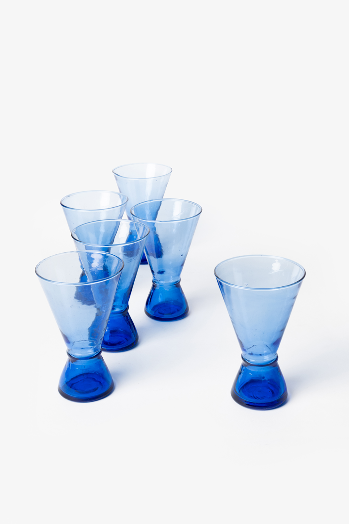 Yasmine Set – 6 Glasses Royal Blue