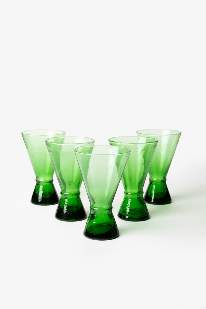Yasmine Set – 6 Glasses Green Oasis