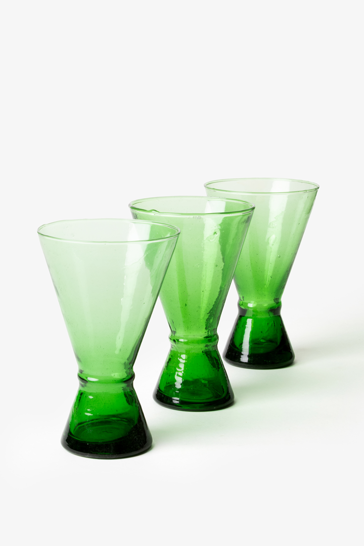 Yasmine Set – 6 Glasses Green Oasis