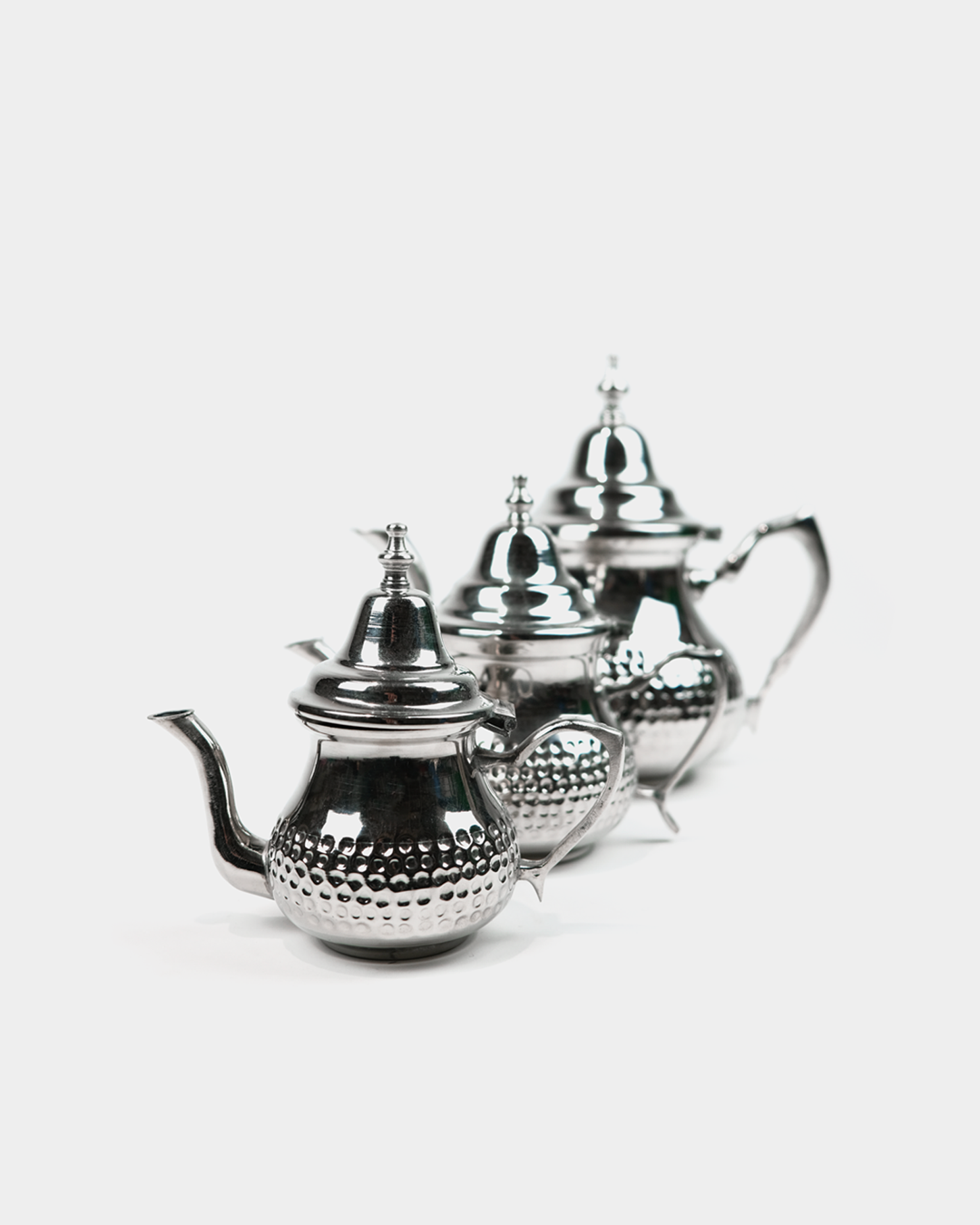 Théières Marocaines Beldi Ciselées en Argent