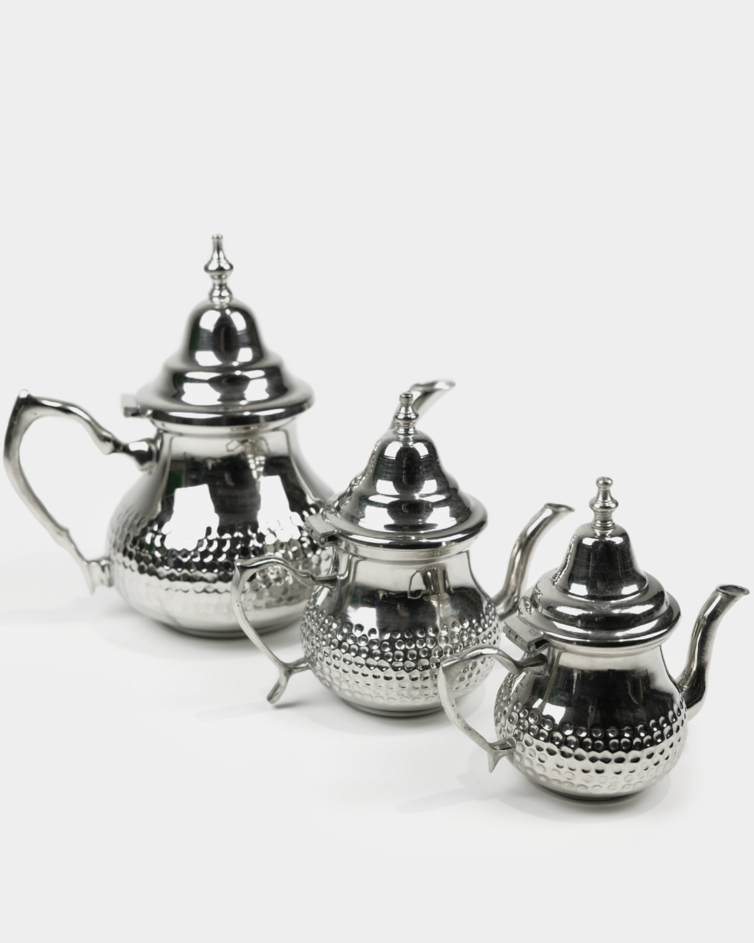 Théières Marocaines Beldi Ciselées en Argent