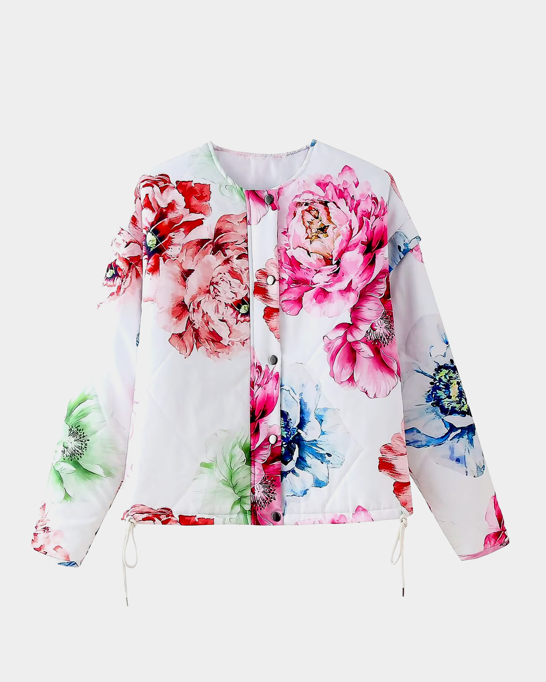 Boheme Floral Print Buttoned Jacket