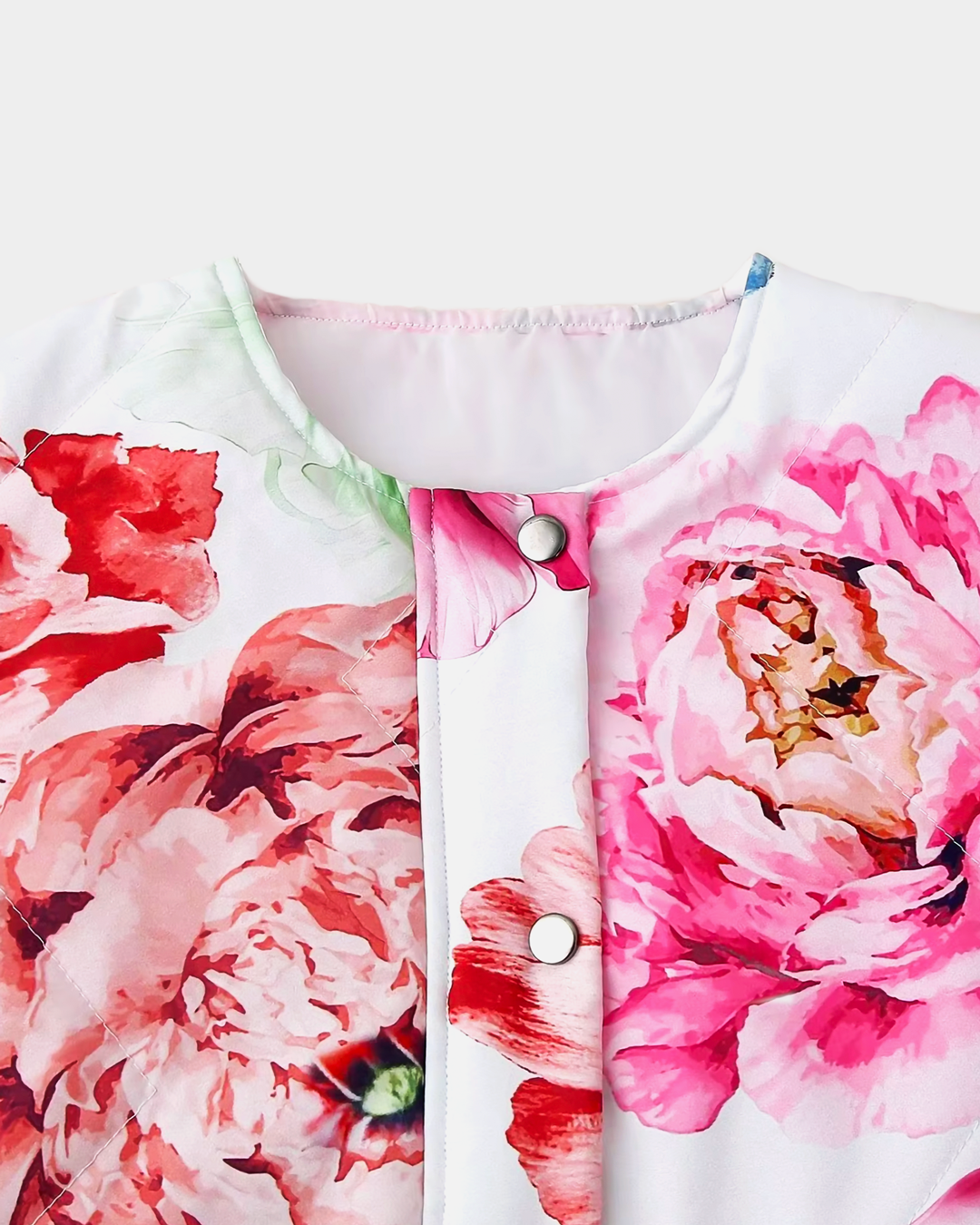 Boheme Floral Print Buttoned Jacket