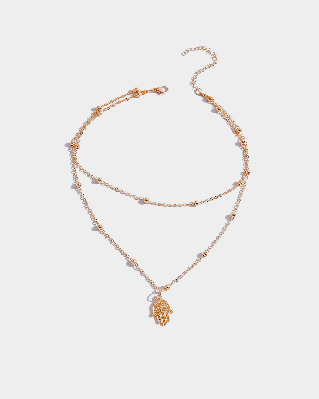 Chic Layered Gold Hamsa Necklace