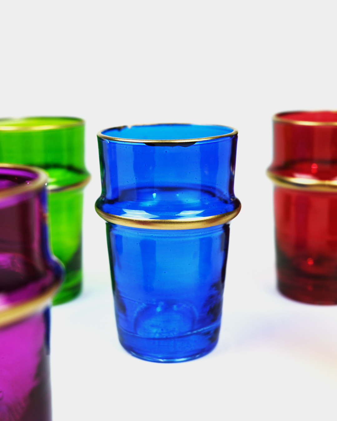 Set of 6 Chic Colorful Tea Glasses