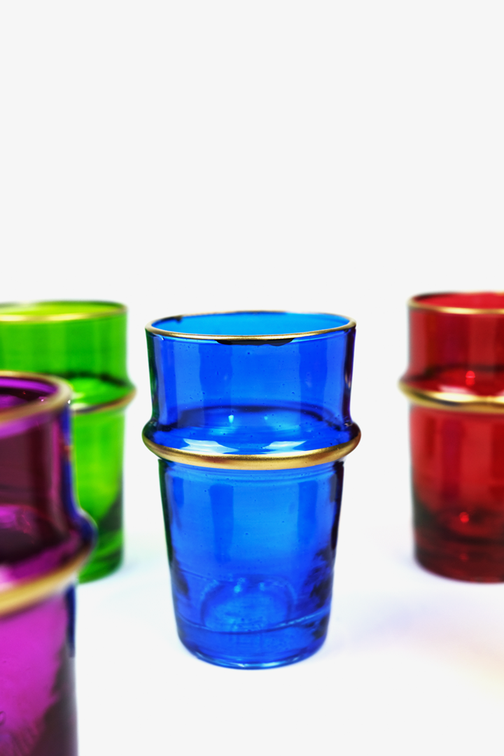 Colorful Set – 6 Multicolored Beldi Glasses
