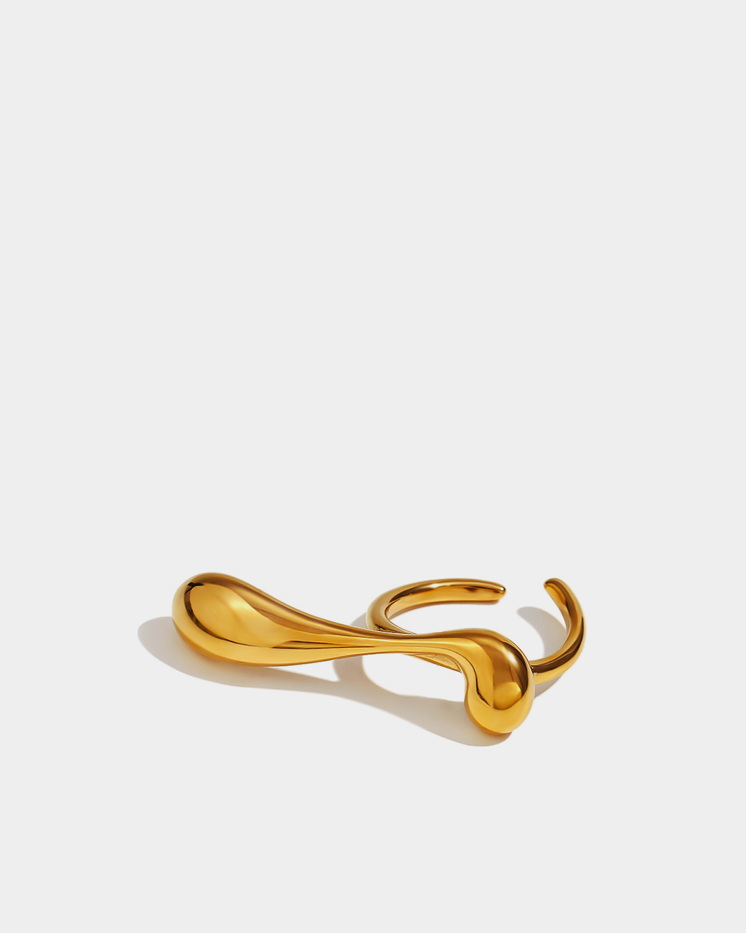 Double-Finger Creative Curve Ring