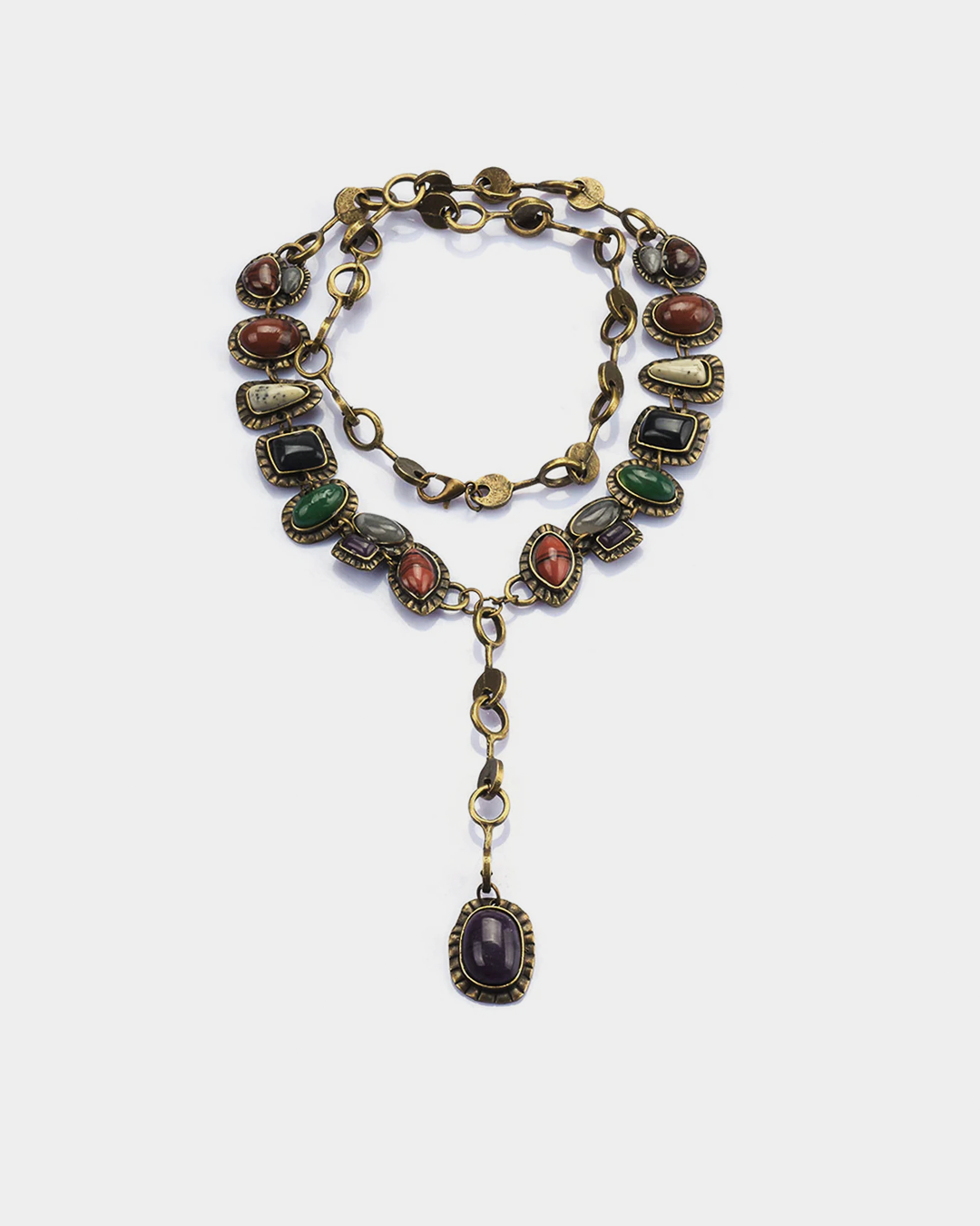 Ethnic Geometry Stones Necklace