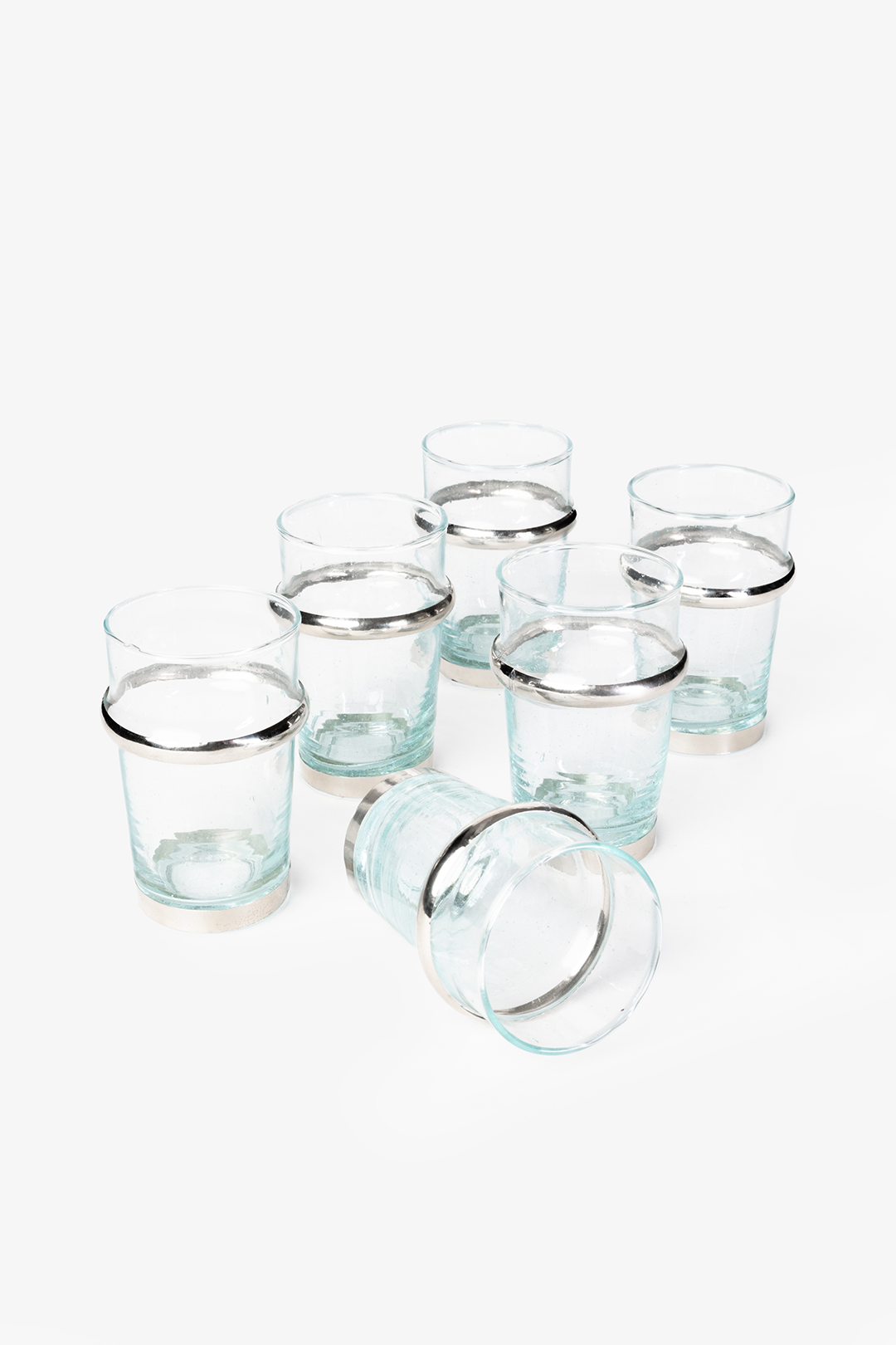 Beldi Deluxe Set – 6 Silver Glasses