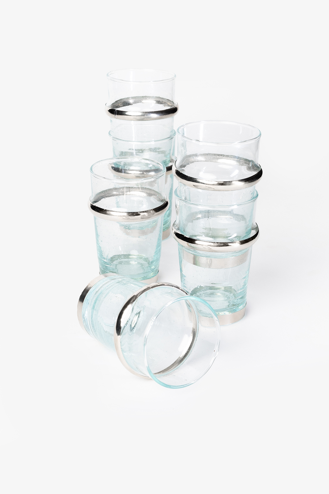 Beldi Deluxe Set – 6 Silver Glasses