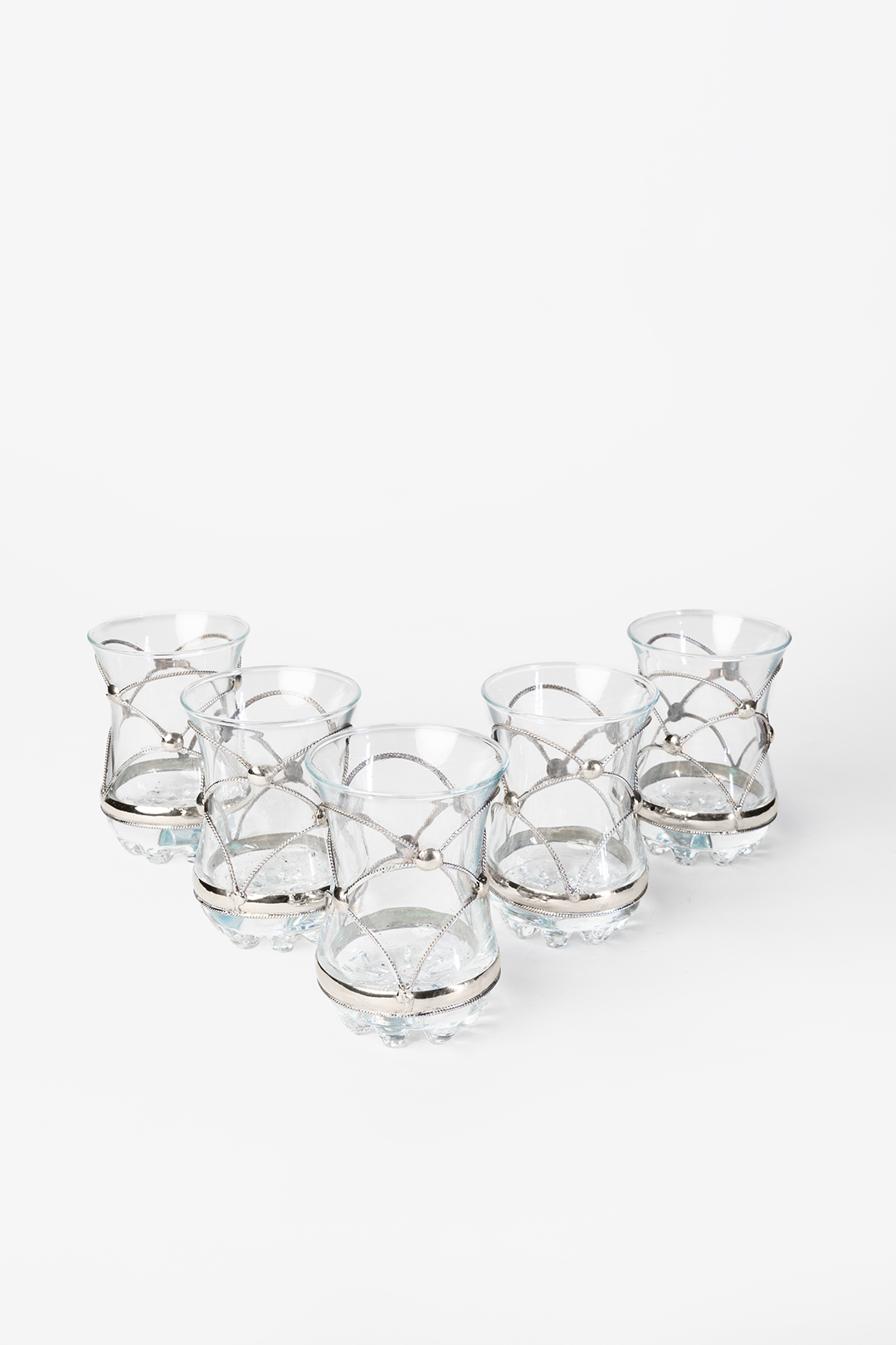 Mimouna Set – 6 Verres Argentés Traditionnels