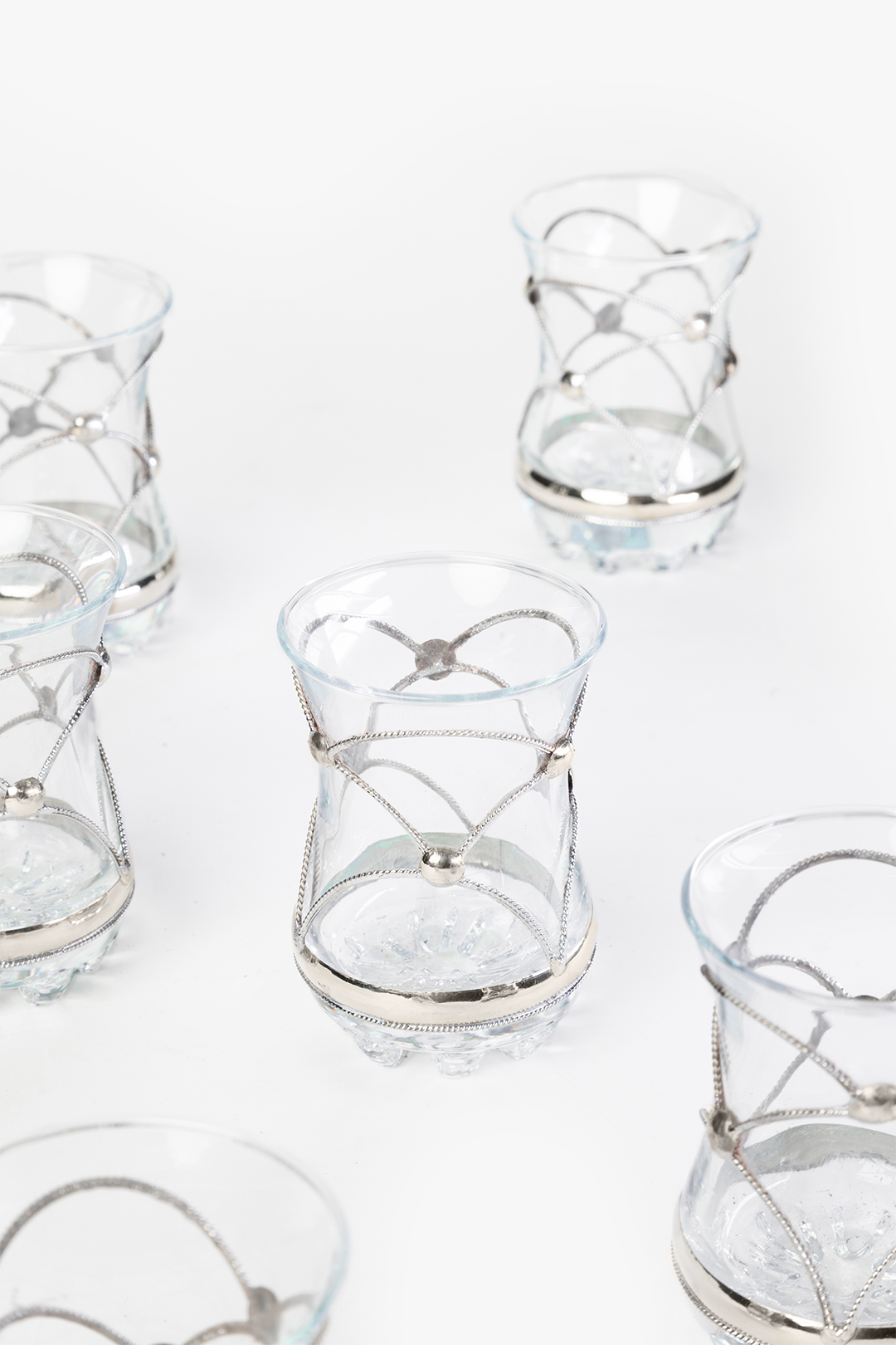 Mimouna Set – 6 Traditional Silver Glasses