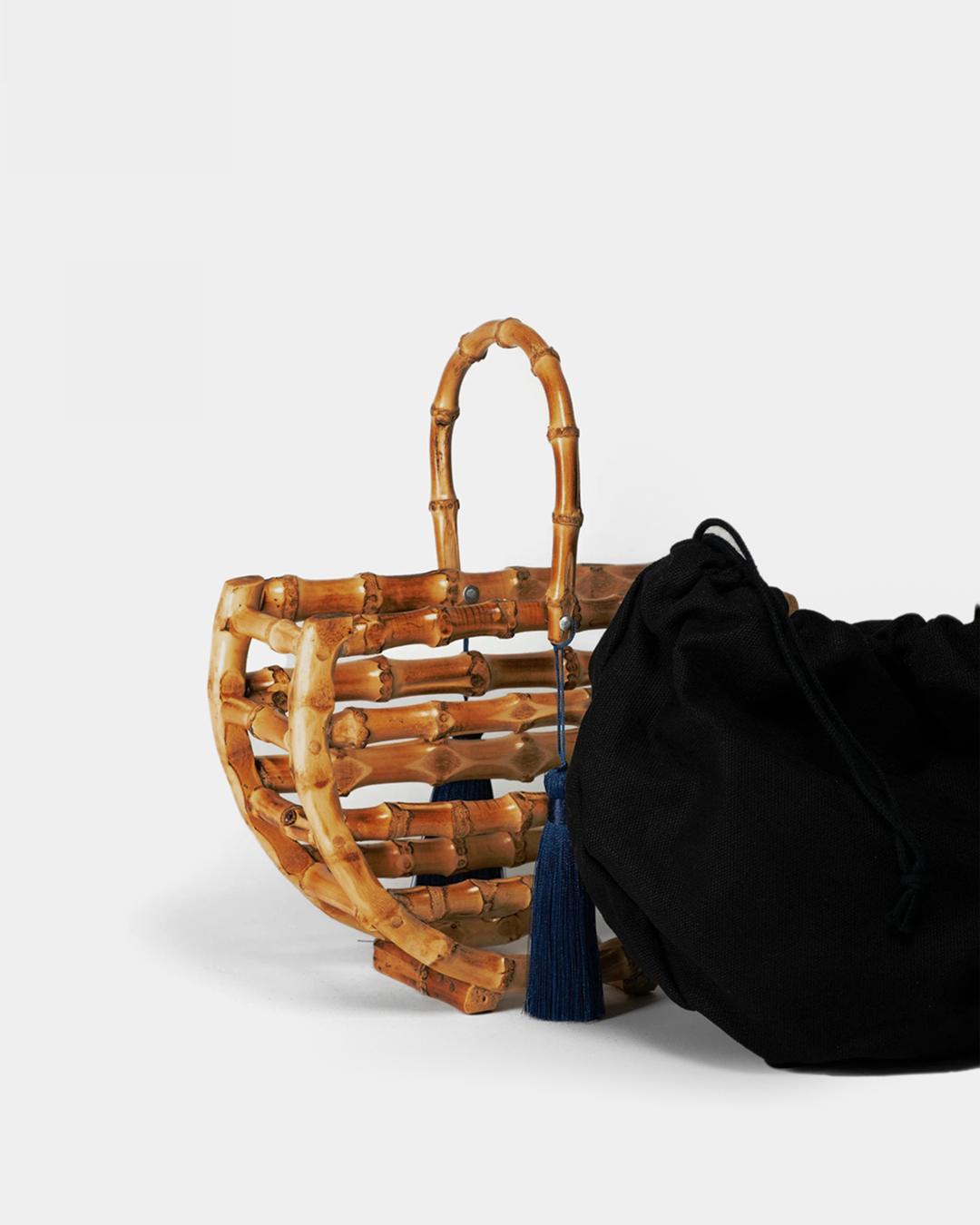 MIMOUNA - Semicircle Bamboo Handbag