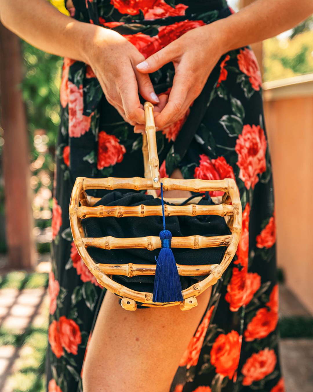 MIMOUNA - Semicircle Bamboo Handbag