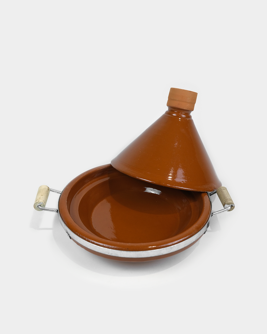 Tajine de Cuisson Marocain avec Poignées en Bois