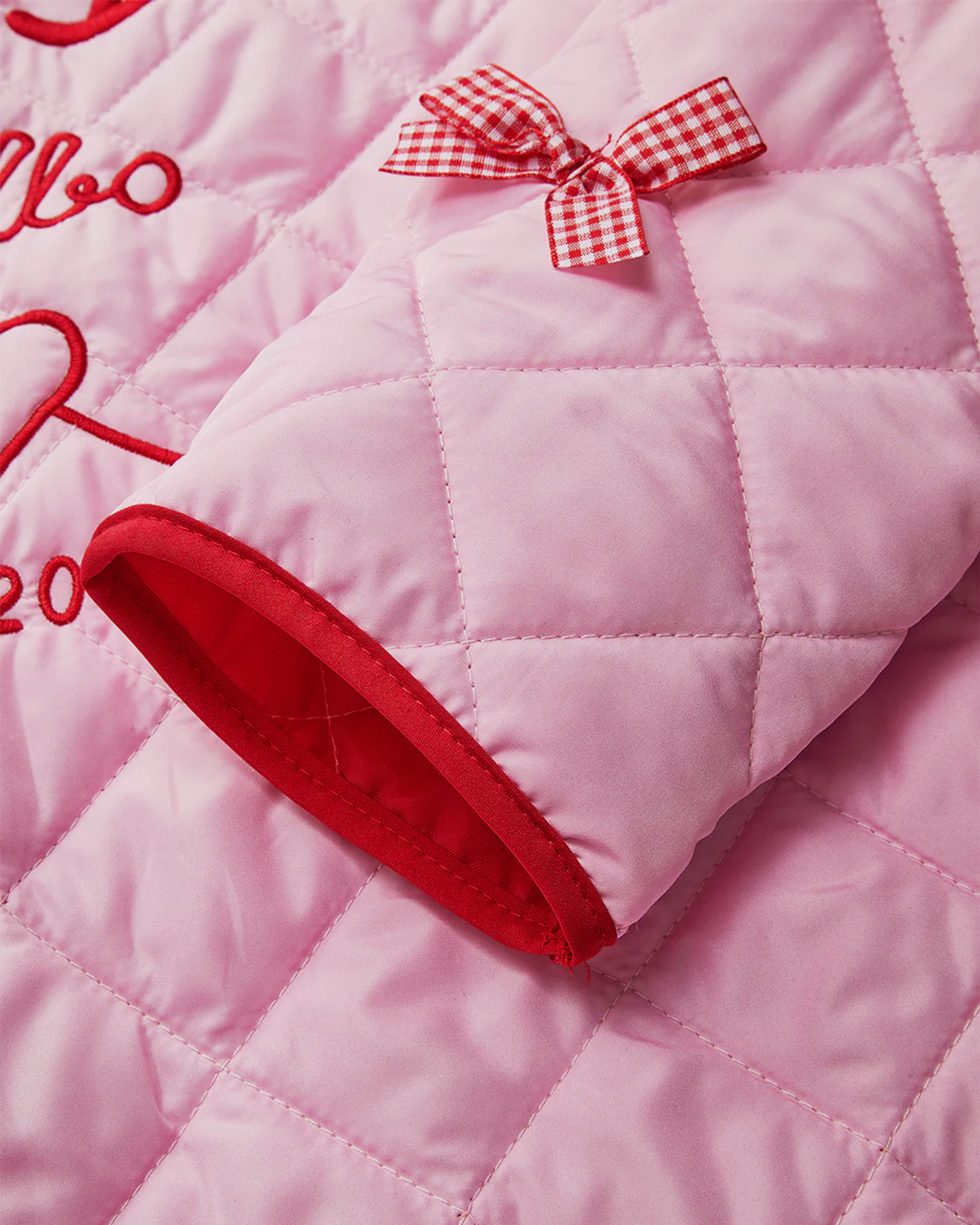 Romantic Quilted Jacket with Bow decor