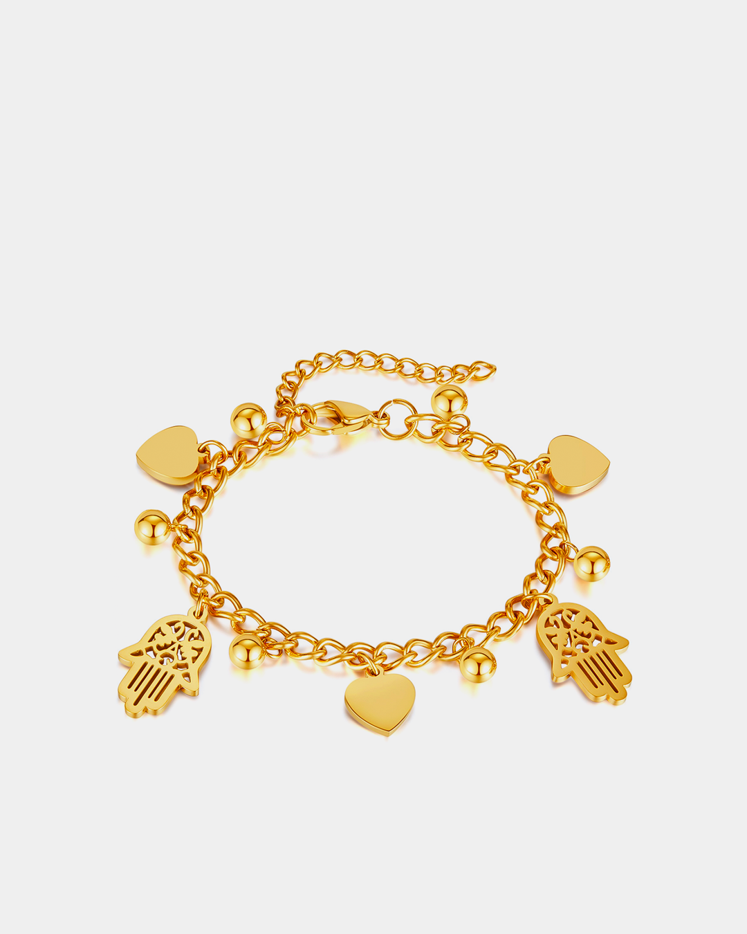 SABRA – Hand of Fatima & Heart Bracelet