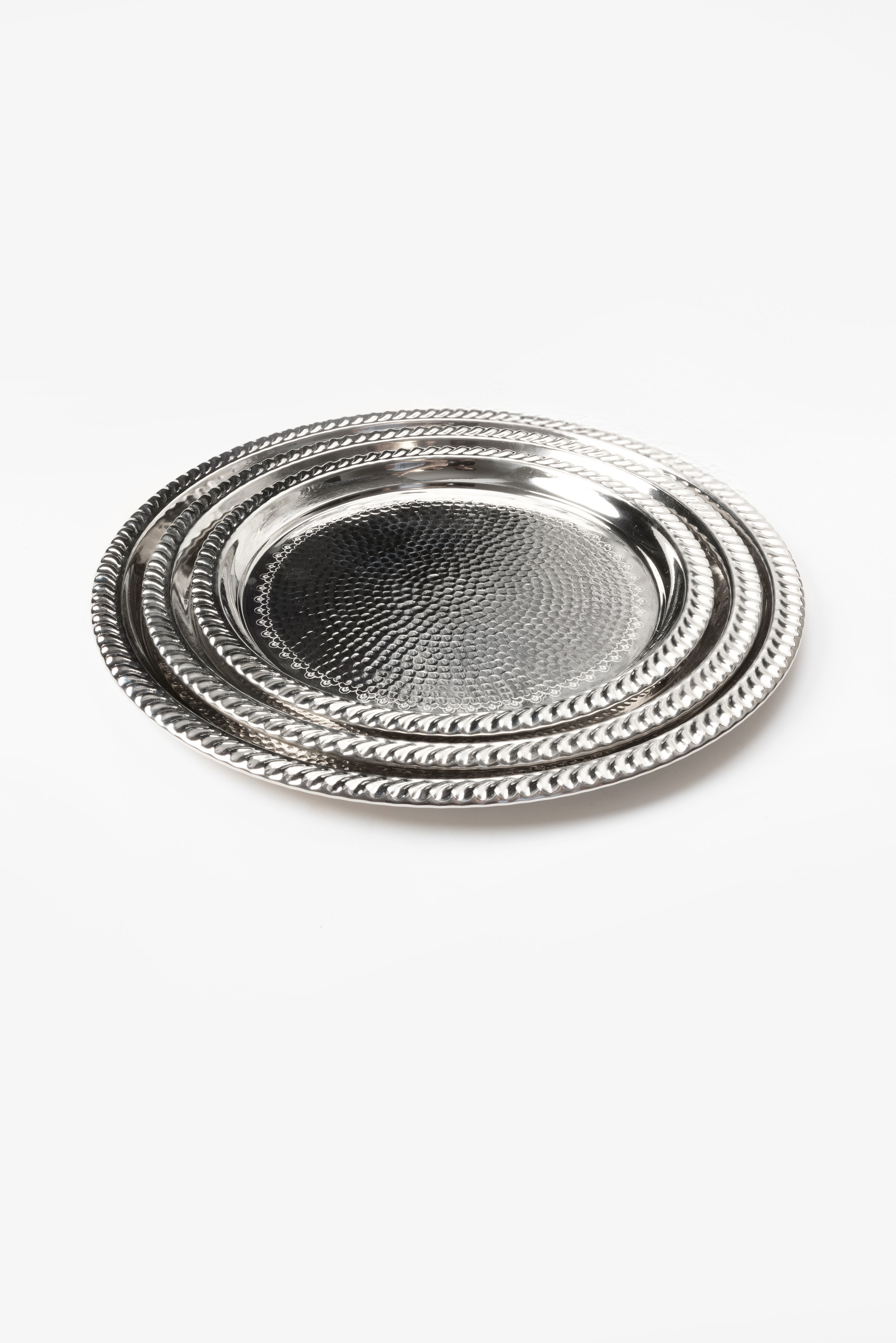Nour – Moroccan Tray with Hammered Finish