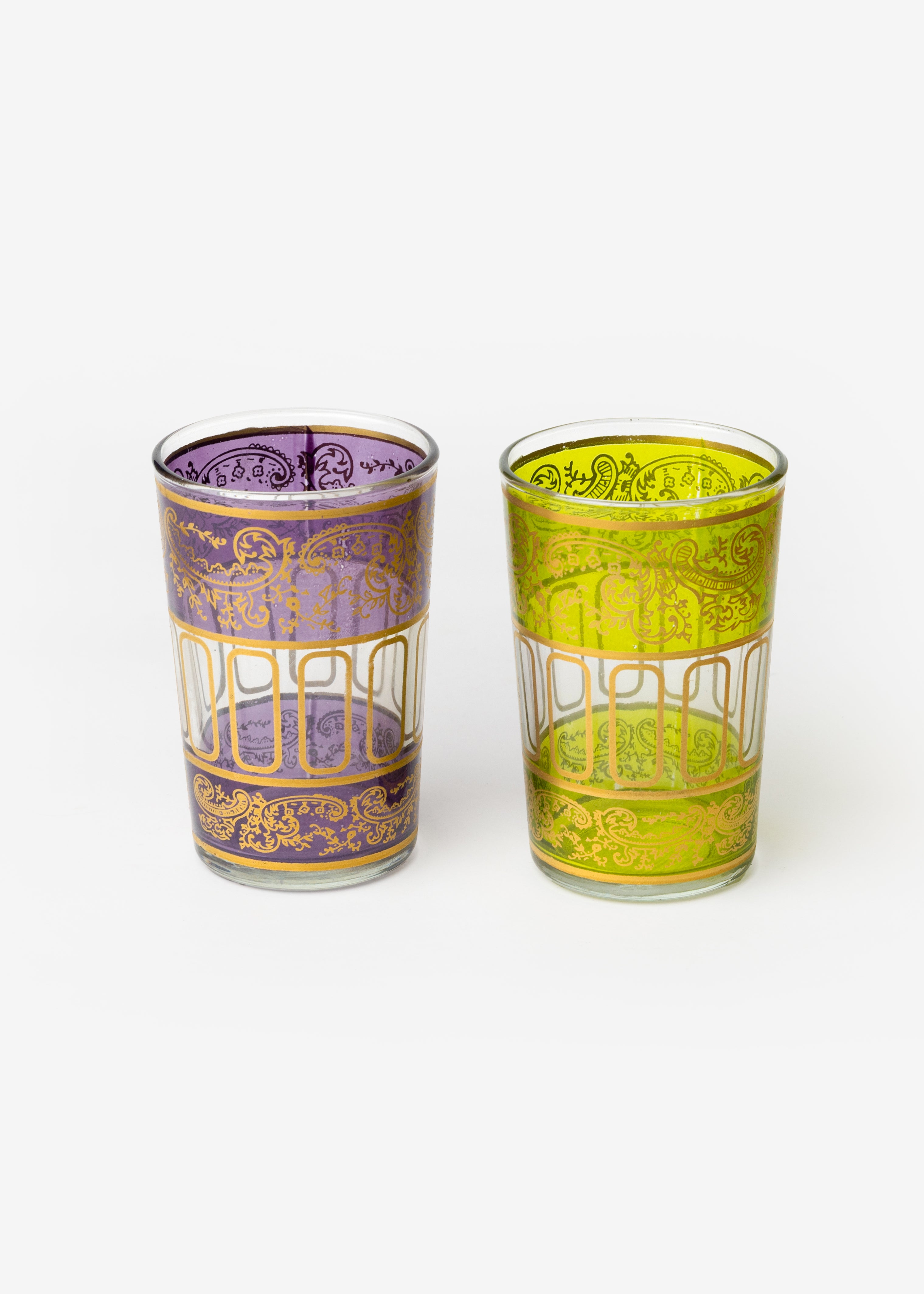 Set of 6 Moroccan Colorful Glasses